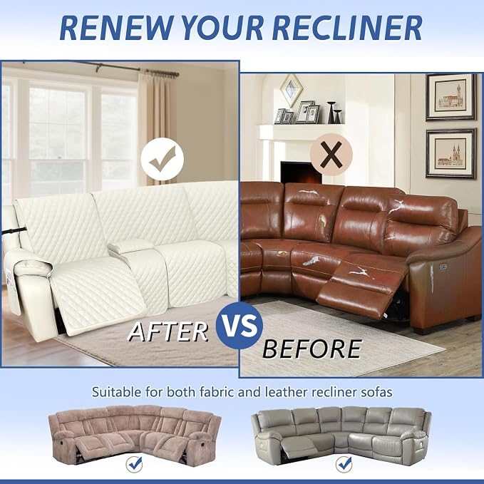 Arfntevss Recliner Sectional Couch Covers 1OO% Waterproof L Shape Sofa Cover - Image 5