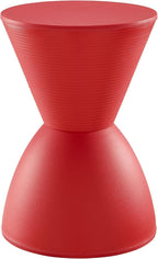 Modway Haste Contemporary Modern Hourglass Accent Stool in Red - Image 6