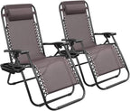 Devoko Patio Zero Gravity Chair Outdoor Folding Adjustable Reclining Chairs - Image 9