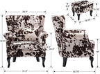 Mid Century Modern Accent Chair Upholstered Armchair Comfy Velvet Tufted - Image 2