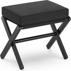 BAMBOOHOMIE Foldable Foot Stool Ottoman, Small Padded Foot Rest by BAMBOOHOMIE