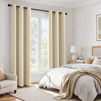MIULEE Cream Beige 100% Blackout Curtains - Image 6