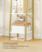 Hzuaneri Ladder Shelf, Bookshelf Bookcase, Freestanding Corner Storage Shelve - Image 3