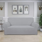 Easy-Going Stretch Oversized Loveseat Couch Covers Washable Silver Gray | - Image 2