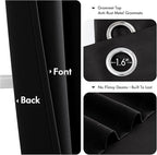 MIULEE Blackout Curtains for Bedroom 2 Panels 40 x 48 Inch Long Black | Thermal - Image 4