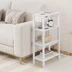 TUTOTAK Narrow Side Table with Charging Station, Small End Table with USB Ports - Image 8