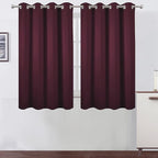 Burgundy Red Thermal Blackout Curtains/52 x 54 Inch/Set of 2 Panels Room by Lemomo