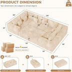 Luxanimarion 136'' Large Sectional Cloud Couches - Image 2