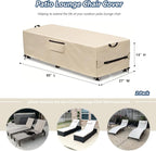 Waterproof Patio Lounge Chair Cover 2 Pack, Heavy Duty 600D Waterproof Outdoor - Image 2
