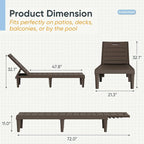 Greesum Outdoor Chaise Lounge Chairs Set of 2 - Image 3