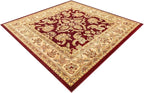 Rugs.com - Aditi Rug – 8 Ft Square Red Easy-Clean Rug – Traditional Medallion - Image 8
