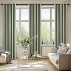 MIULEE Blackout Curtains for Bedroom 2 Panels 34 x 72 Inch Long Sage Green | - Image 6