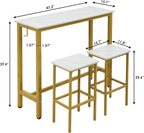 Finnhomy Bar Table Set, Rectangular Bar Height Table, Bar Table - Image 5