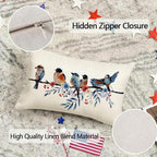 RABUSOFA 4th of July Memorial Day Patriotic Lumbar Throw Pillow Cover, 12x20 - Image 7