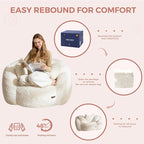 MAXYOYO Bean Bag Chair, Floral Shaped Bean Bag Sofa - Image 7