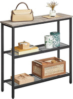 HOOBRO 29.5" Narrow Console Table, 3-Tier Entryway Table, Thin Sofa Table - Image 8