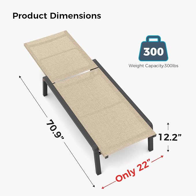 Patio Chaise Lounge Set of 2 - Image 3