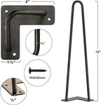 SMARTSTANDARD 16 Inch Heavy Duty Hairpin Furniture Legs, Metal Home DIY Projects - Image 2