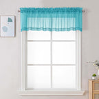 Chyhomenyc Turquoise Sheer Valances by Chyhomenyc