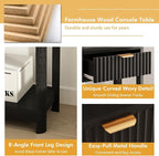 RUSTOWN Fluted Wood Console Table - Image 6