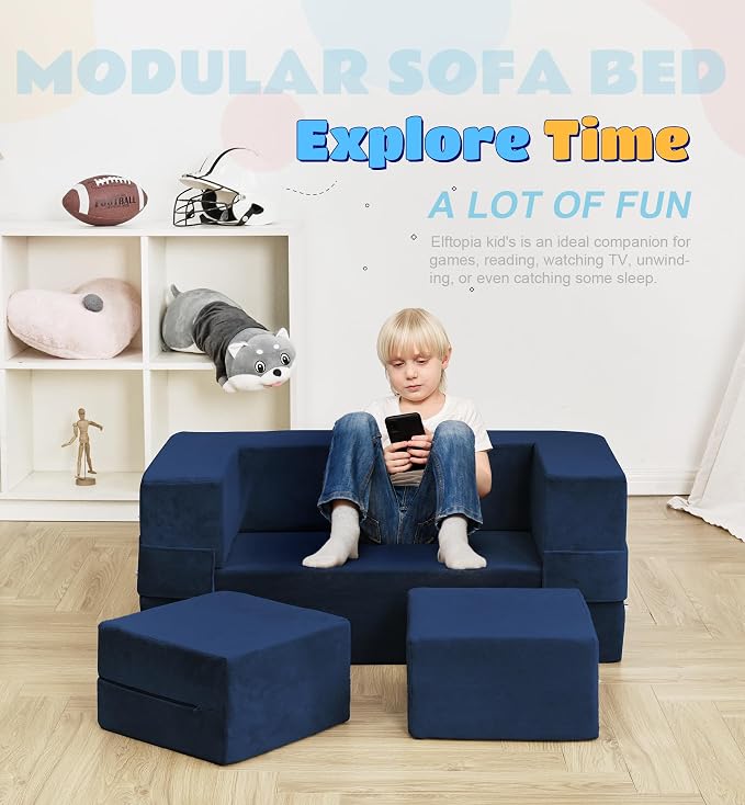 Elftopia Modular Kids Sofa, Toddler Couch Foam Armchair - Image 4