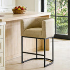 ClinQ 26" H Counter Height Bar Stools Set of 1, Modern Barrel Counter Stools by ExperienceExquisiteLife