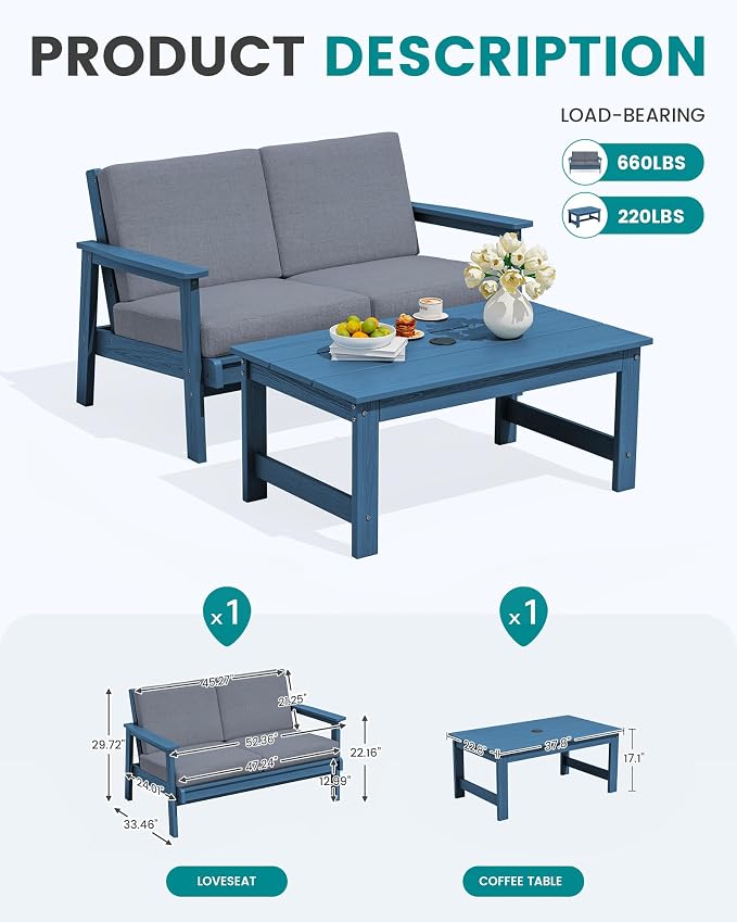 SERWALL Outdoor Loveseat - Image 2