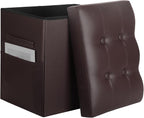 Storage Ottoman, Slim Tall Foot Stool by YourHomeDeservesBetter