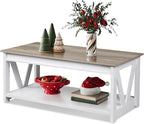 WLIVE Coffee Table, Wood Center Table by WLIVE