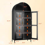 78.74'' H Tall Metal Arched Cabinet - Image 2