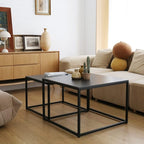 Wisfor Nesting Tables Set of 2, Nesting Black Coffee Table Set - Image 2