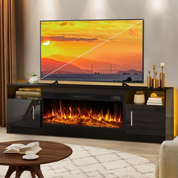 LEMBERI Fireplace tv Stand by LEMBERIHOME