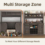 4ever2buy Farmhouse Coffee Bar Cabinet - Image 6