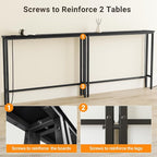 ELYKEN 2 Pack 5.9" Narrow Console Sofa Table - Image 5
