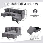 113" Modular Sectional Sofa Couch - Image 3