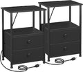 LOAKEKEL Night Stand Set 2, End Tables by LOAKEKEL