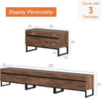 WAMPAT Modern TV Stand for 32-110 Inch TVs, Wood Entertainment Center - Image 2