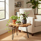 WELLAND Rustic Cedar Live Edge Coffee Table - Image 7