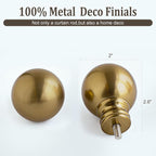 2 Pack Warm Gold Curtain Rods Set - Image 5