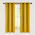 NICETOWN Gold Blackout Cafe Faux Silk Curtains by NICETOWN