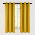 NICETOWN Gold Blackout Cafe Faux Silk Curtains by NICETOWN