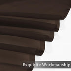 Sheer Chocolate Curtains, Sheer Curtains 90 Inches Long 2 Panels Set, Rod - Image 6