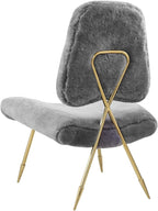 Modern Contemporary Urban Living Room Lounge Club Lobby Accent Chair, Metal - Image 5