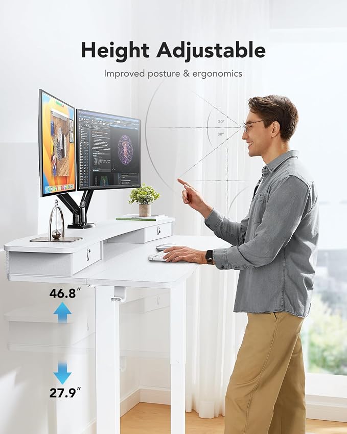 HUANUO 60″ x 30″ Electric Standing Desk - Image 6