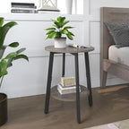 sthmec Side Table Set of 2, Small Round End Table - Image 2