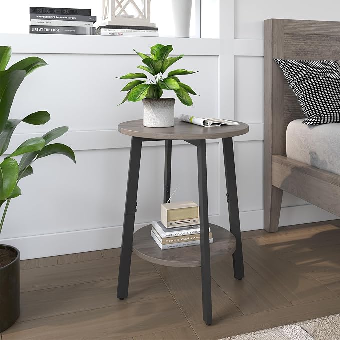 sthmec Side Table, Small Round End Table - Image 2