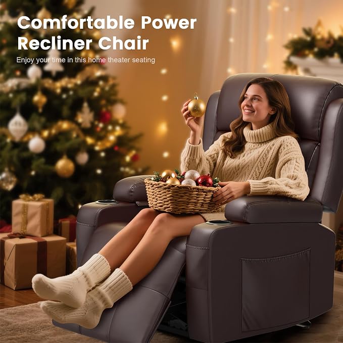 Recliner Sofa Set, Home Theater Seating Wall Hugger Recliners - Image 5