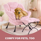 Tiita Lazy Chair with Ottoman, Comfy Leisure Sofa Armchair with Ottoman - Image 8