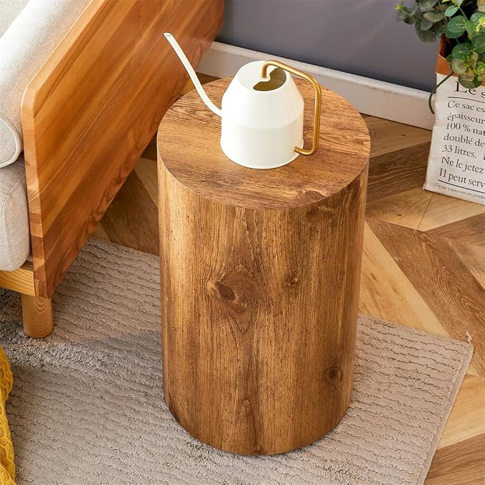 Round Side Table, End Table Living Room Table, Sofa Couch Bedside Table by BAOPIN