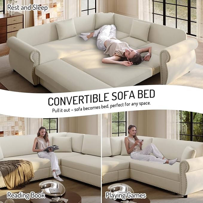 88.2" Sectional Sleeper Sofa - Image 4